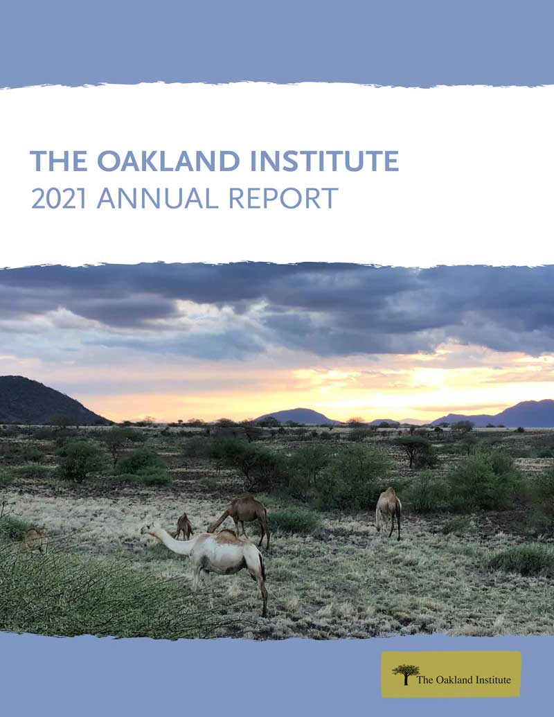 Oakland Institute 2021 Annual Report Cover