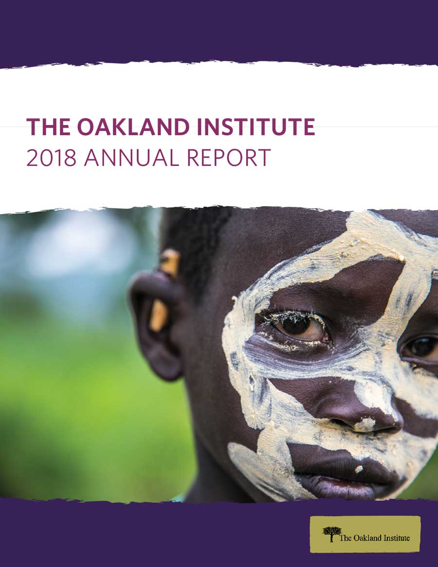 Oakland Institute 2018 Annual Report Cover