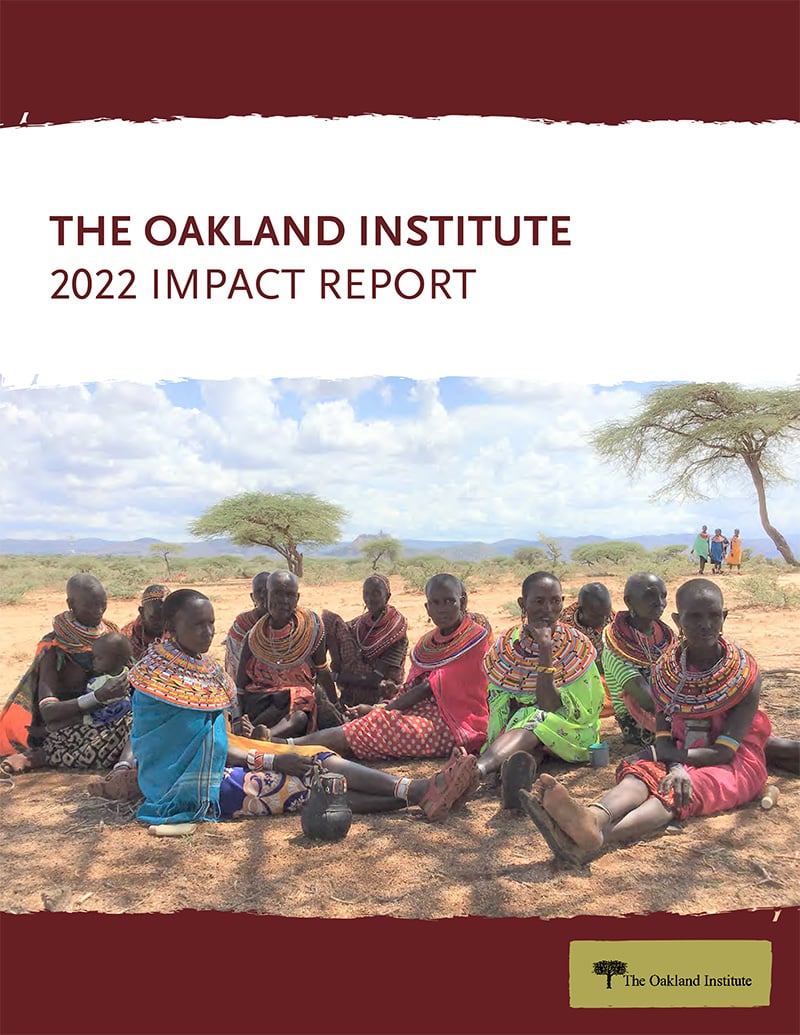 Oakland Institute 2022 Annual Report Cover