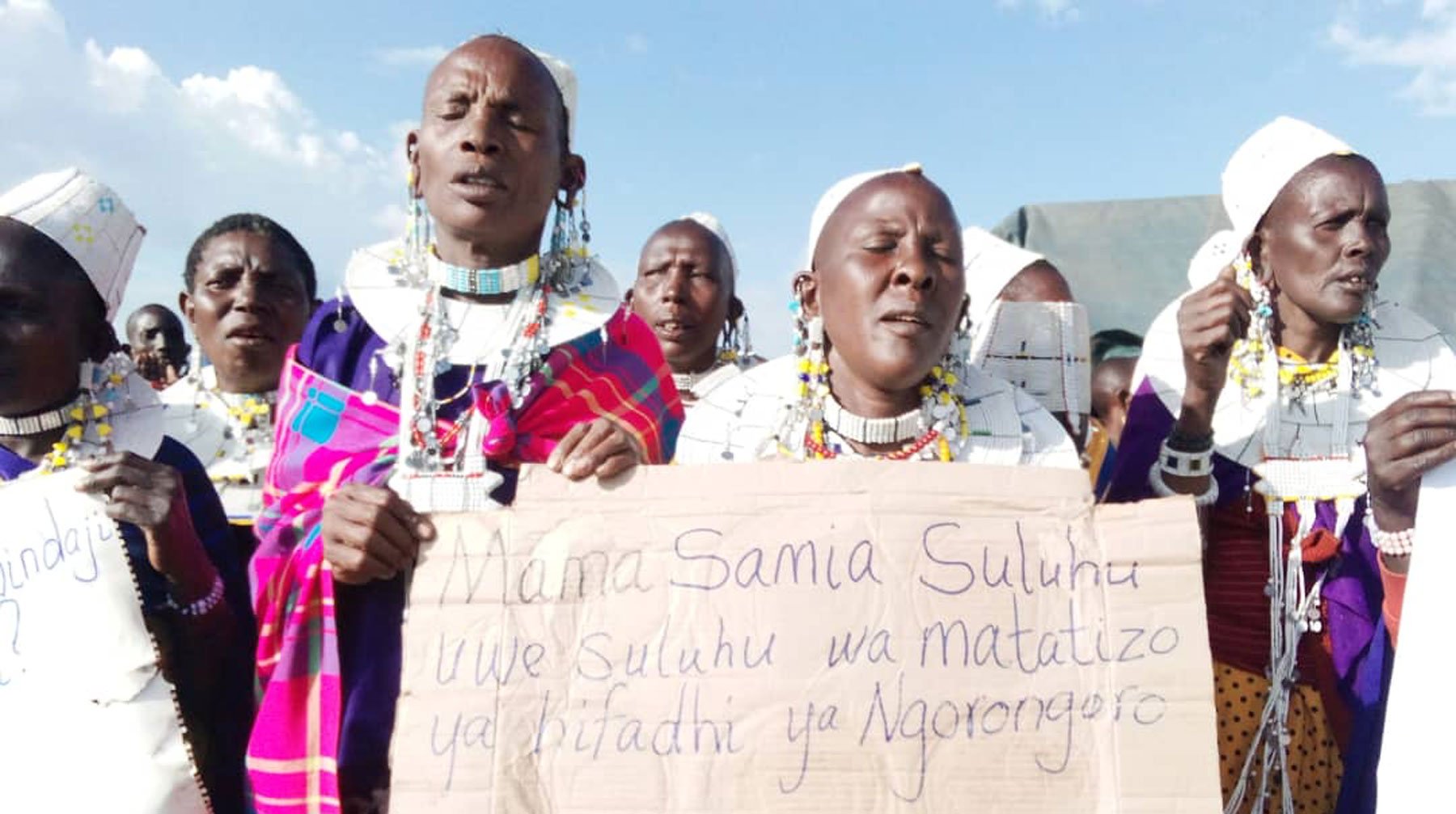 Protest organized by Maasai women on March 8, 2022 — International Women’s Day