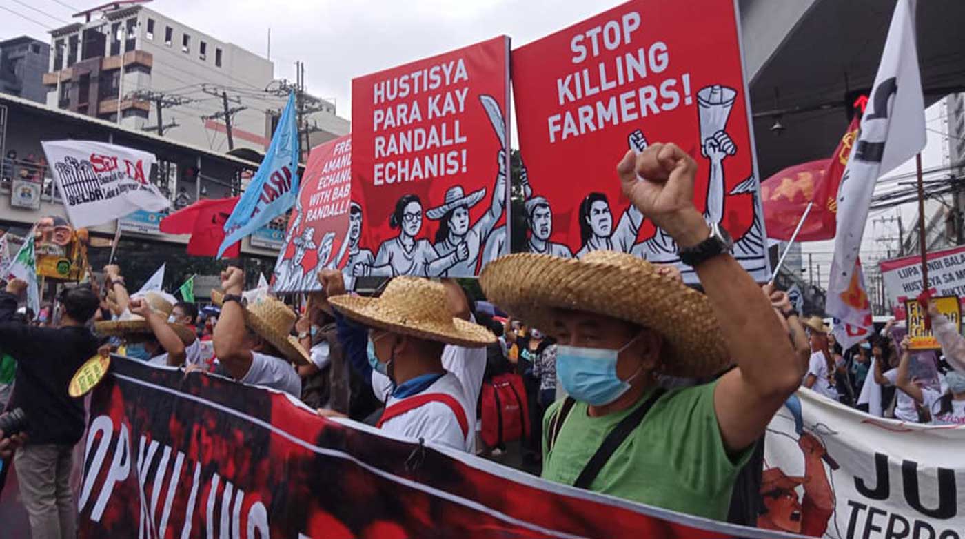 Farmer protest in the Philippines, January 9, 2021 © KMP