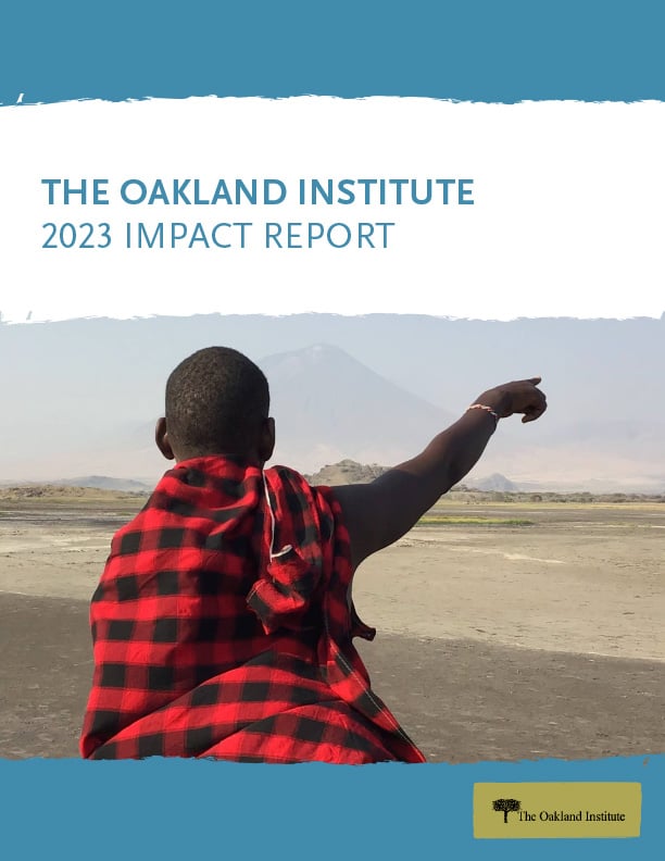 Oakland Institute 2023 Annual Report Cover