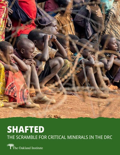 Cover of 'Shafted: The Scramble for Critical Minerals in the DRC' report