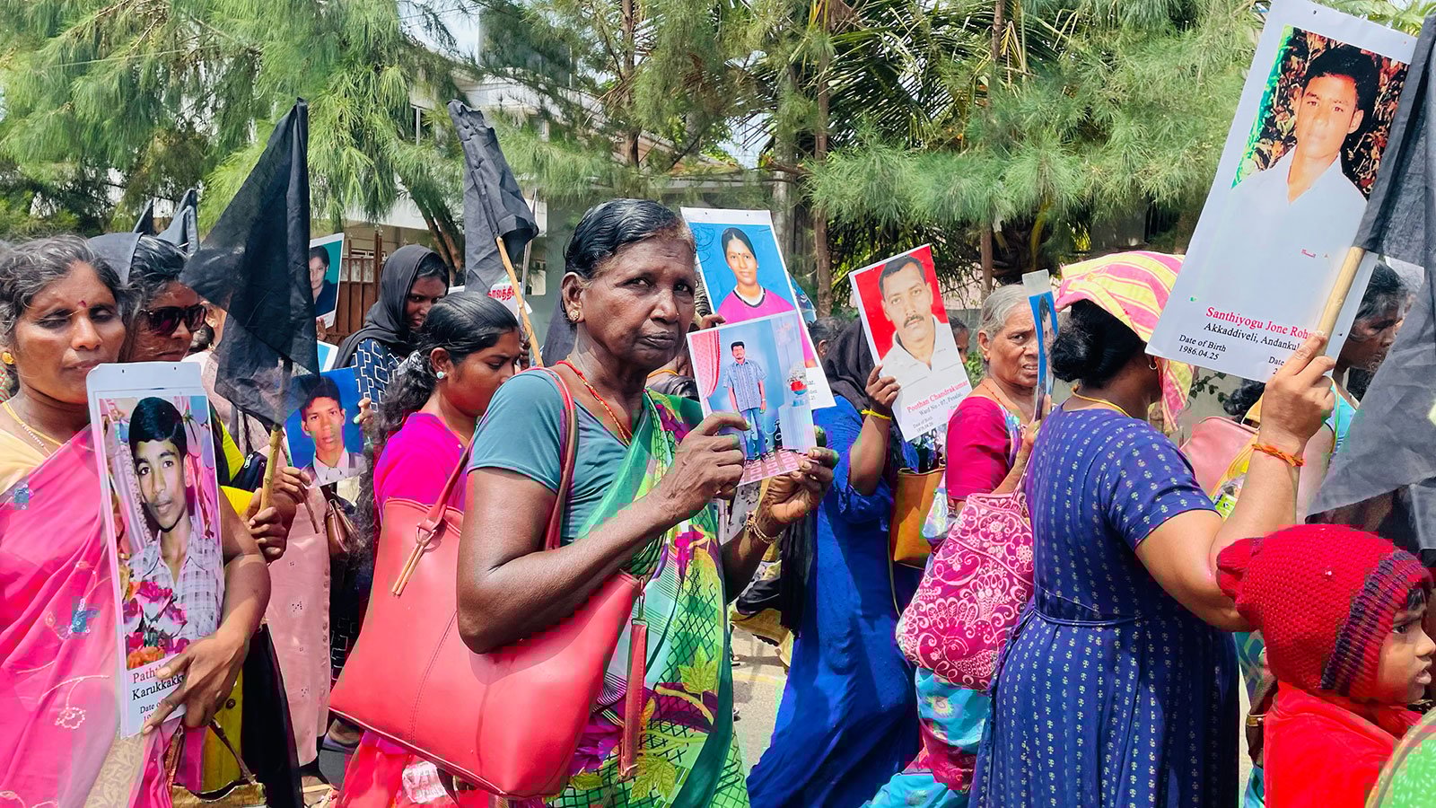 Tamil families of the disappeared protesting to mark the International Day of the Disappeared and demand to know the fate of their forcibly disappeared loved ones on August 30, 2023. Source: Tamil Guardian