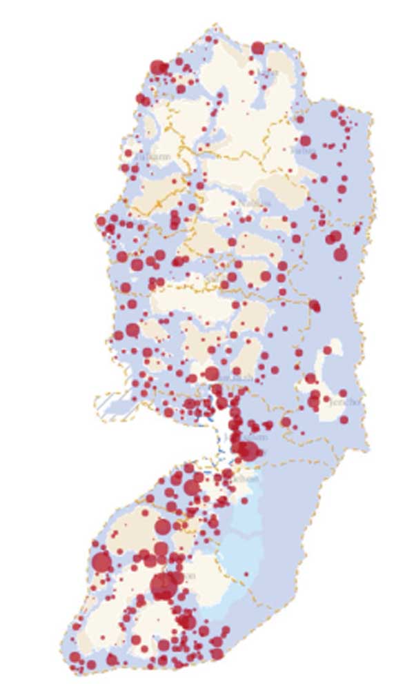 14,087 Demolition Orders against Palestinian Structures, Area C, 1988-2014.