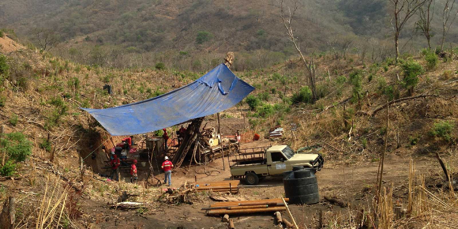 Drilling hole LIDC269 on the America Vein. Source: Condor Gold