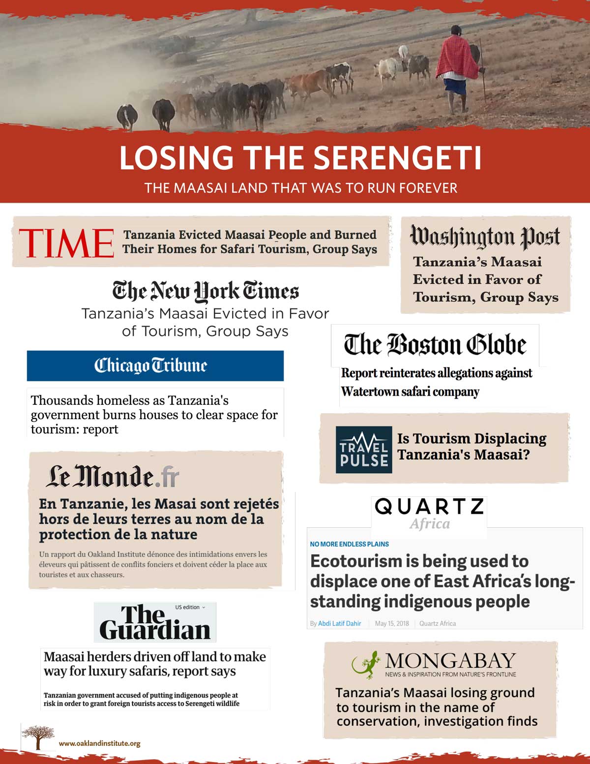 Losing Serengeti media coverage cover