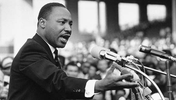 Martin Luther King Jr. during the 1963 March on Washington for Jobs and Freedom.