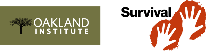 The Oakland Institute and Survival International logos