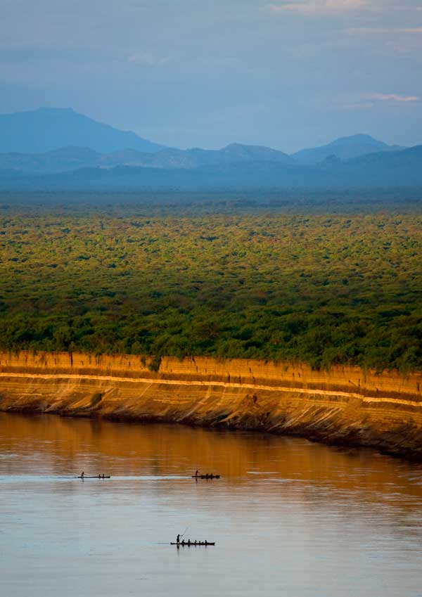 Omo River in 2012, before the completion of the Gibe III Dam &copy; The Oakland Institute