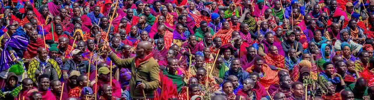 Historic mobilization of over 40,000 Maasai protesting against their eviction from the NCA in August