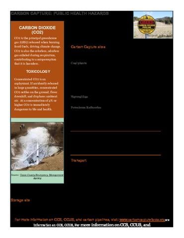 Carbon Capture: Public Health Hazards