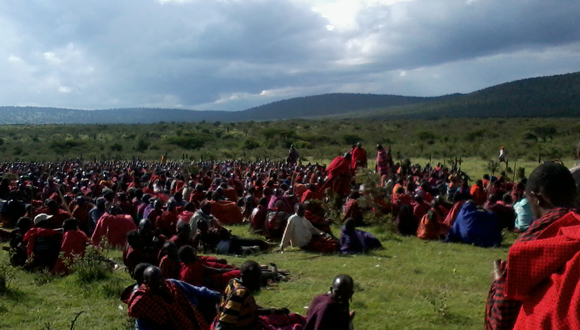 Community meeting organized by a local NGO.