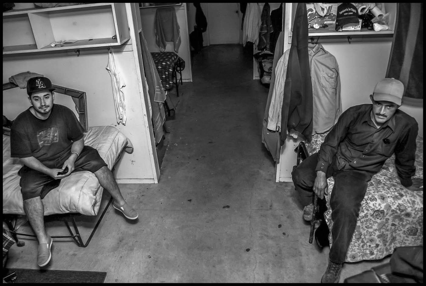 Graton, CA 2010, Fabian Calderon and Gustavo Villagomez came from Tlazazalca, Michoacan, and live in a labor camp on the Martinelli ranch.
