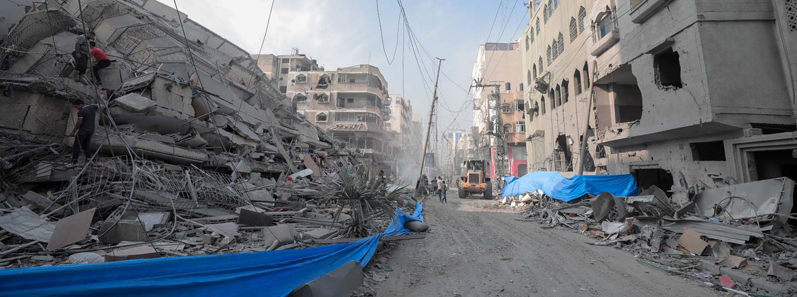 Destruction in Gaza Strip.