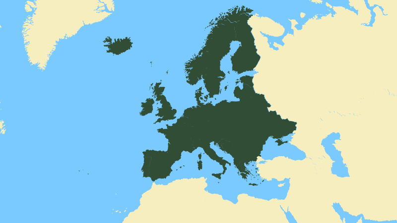 World map - Europe