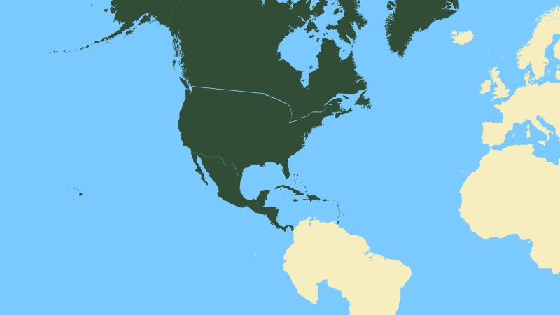 World map - North America