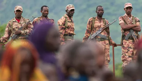 Soldiers in Kibish, 2012. Credit: The Oakland Institute