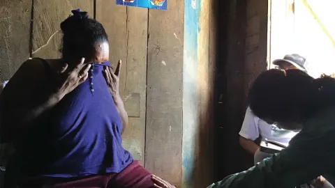 Miskitu villager shares her testimony