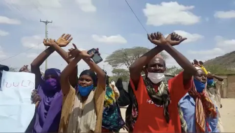 Protest in Merti Sub-County. May 8, 2021