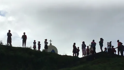 Miskitu villagers on the banks of Rio Coco. November 2018