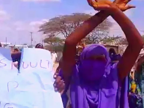 Protest Against NRT in Merti Sub-County, May 8, 2021.