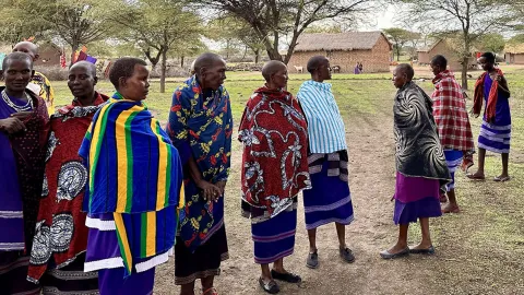 Maasai women impacted by World Bank REGROW project