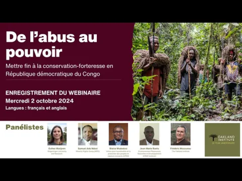 De l’abus au pouvoir : mettre fin à la conservation-forteresse en République démocratique du Congo