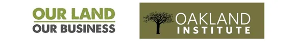 Our Land Our Business, Oakland Institute Logos