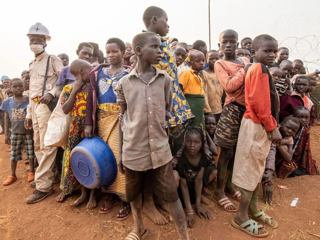 Internally displaced persons (IDP) in the camp in Roe, in the territory of Djugu, February 2022. Credit: UN Photo/Eskinder Debebe