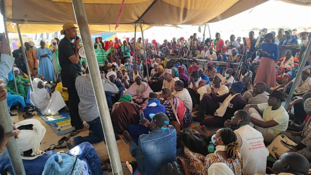 Communities gathering to discuss resistance to African Agriculture’s operations across the Sahel December, 2023