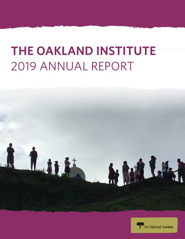 Oakland Institute 2019 Annual Report Cover