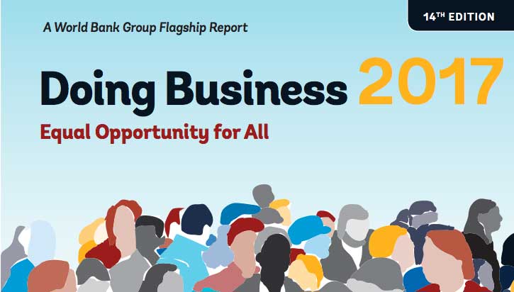 The World Bank's Doing Business 2017 Report Cover. Credit: World Bank The World Bank's Doing Business 2017 Report Cover. Credit: World Bank