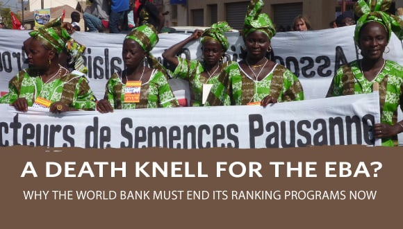 Women farmer organizations march to defend farmer seeds at the 2011 World Social Forum in Dakar. Credit: Awa Tounkara