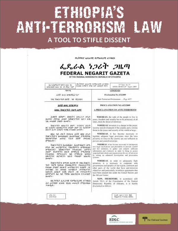 Ethiopia’s Anti-Terrorism Law Cover