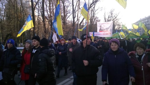 Farmer protests against the land reform, December 2020. Copyright: Oleksiy Frayer