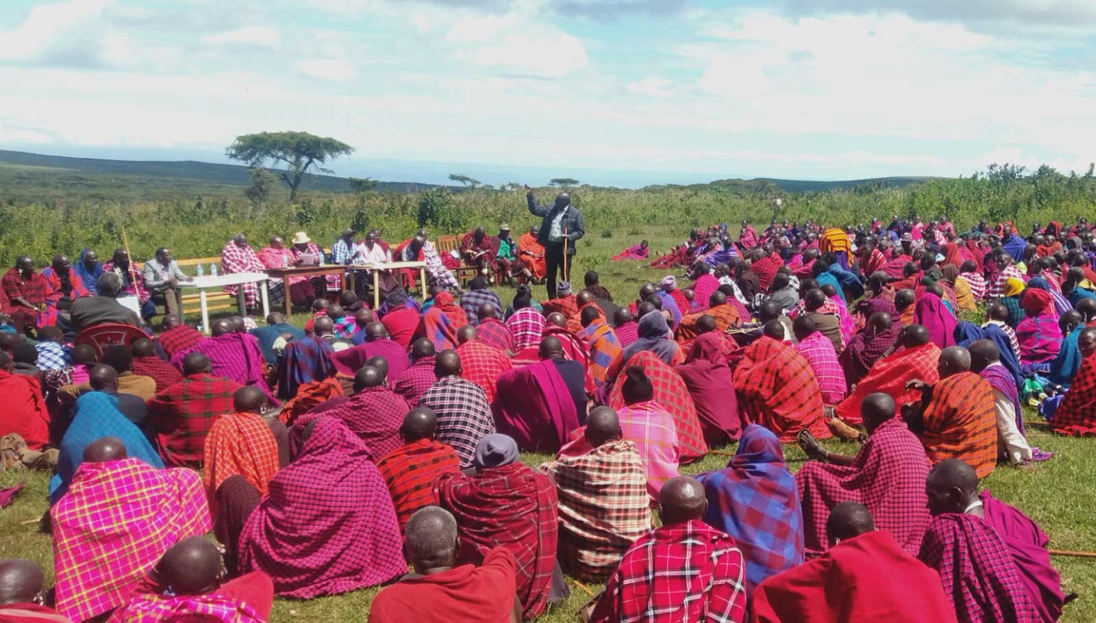 Maasai community gathering in Irkeepus