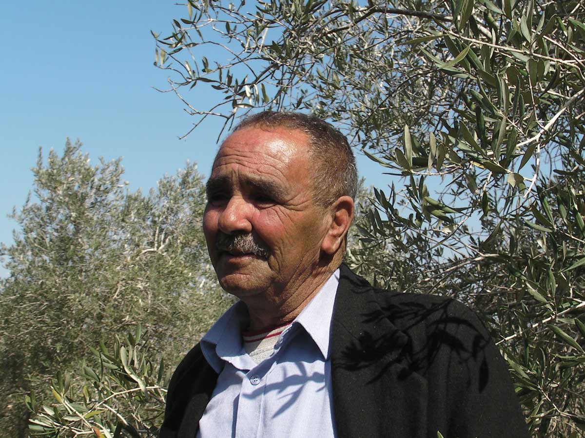 Mohammed Yasin in his field in the village of Anin. Credit: The Oakland Institute