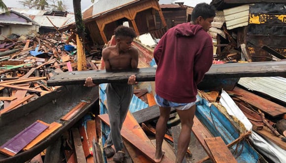 Aftermath of hurricanes in Nicaragua, Nov 2020.