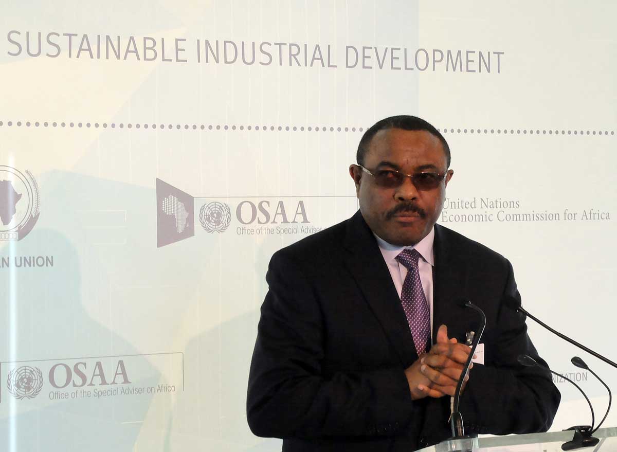 “2015—Ethiopia Prime Minister Hailemariam Desalegn at NY event on industrialization in Africa.”. On January 3, 2018 Prime Minister Desalegn announced that the government would release all Ethiopian political prisoners and close the notorious Maekelawi police station. Credit: UNIDO (CC BY-ND 2.0)