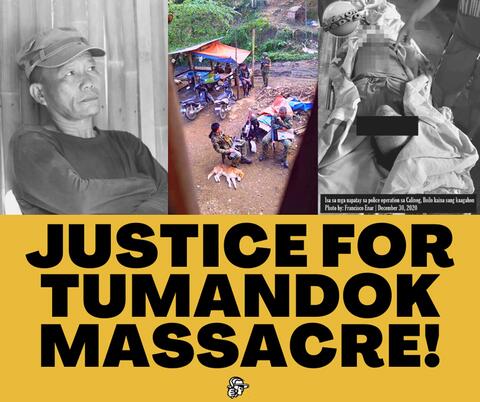 Justice for Tumandok Massacre poster