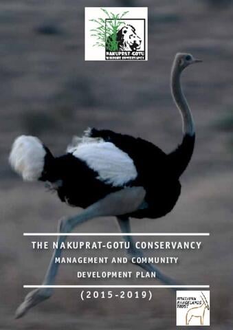 Nakuprat-Gotu Conservancy, Conservancy Management Plan