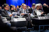 April 16, 2016 - WASHINGTON DC., 2016 World Bank / IMF Spring Meetings. Development Committee. United Nations Secretary-General Ban Ki-moon; World Bank Vice President and Corporate Secretary Yvonne Tsikata; Minster of Finance of Indonesia and Chairman of the Development Committee Bambang Brodjonegoro; World Bank Group President Jim Yong Kim; Managing Director of the International Monetary Fund Christine Lagarde. Photo: Grant Ellis / Word Bank