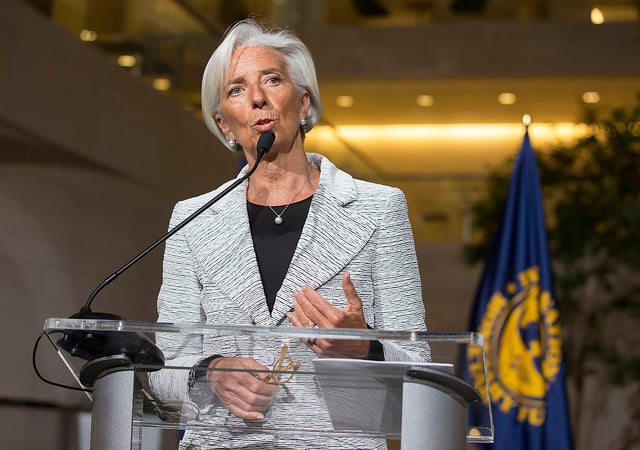 IMF's Christine Lagarde announces Ukrainian bailout, April 30, 2014 IMF's Christine Lagarde announces Ukrainian bailout, April 30, 2014